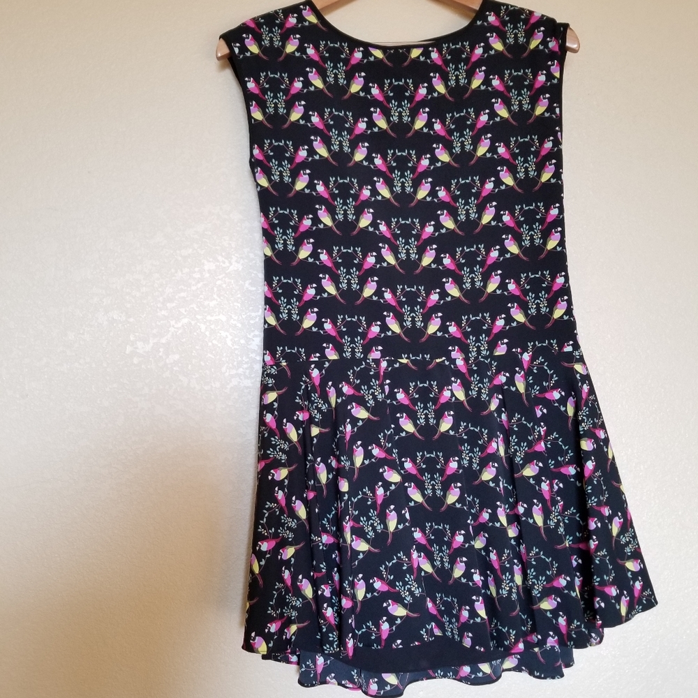 Cece Bitsy Birds Drop Waist Dress